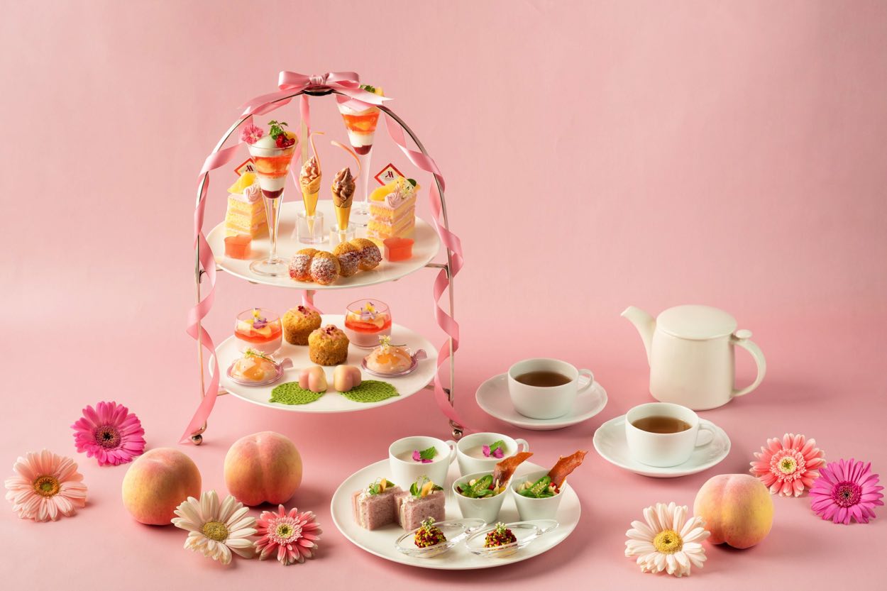 「東京マリオットホテル」桃の“カワイイピンク”がてんこ盛り！「Peach PINK Afternoon Tea（ピーチ ピンク アフタヌーンティー）」2023年7月1日スタート